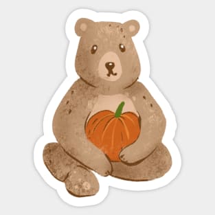 Cute Fall Bear Sticker